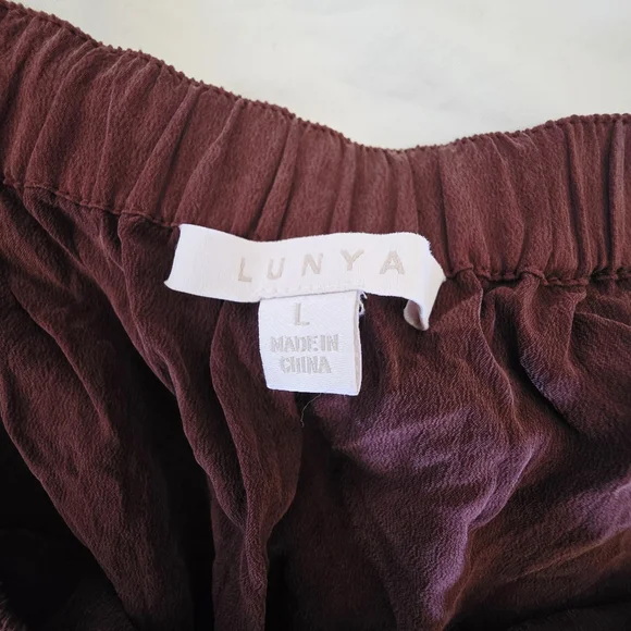 Lunya silk pajama shorts Sz LARGE - Picture 7 of 9